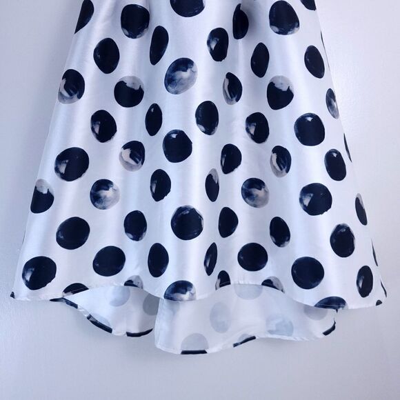 🌚The Moon NWOT Inky Polka Dot Moons Full Skirt Sleeveless Dress - Picture 3 of 11